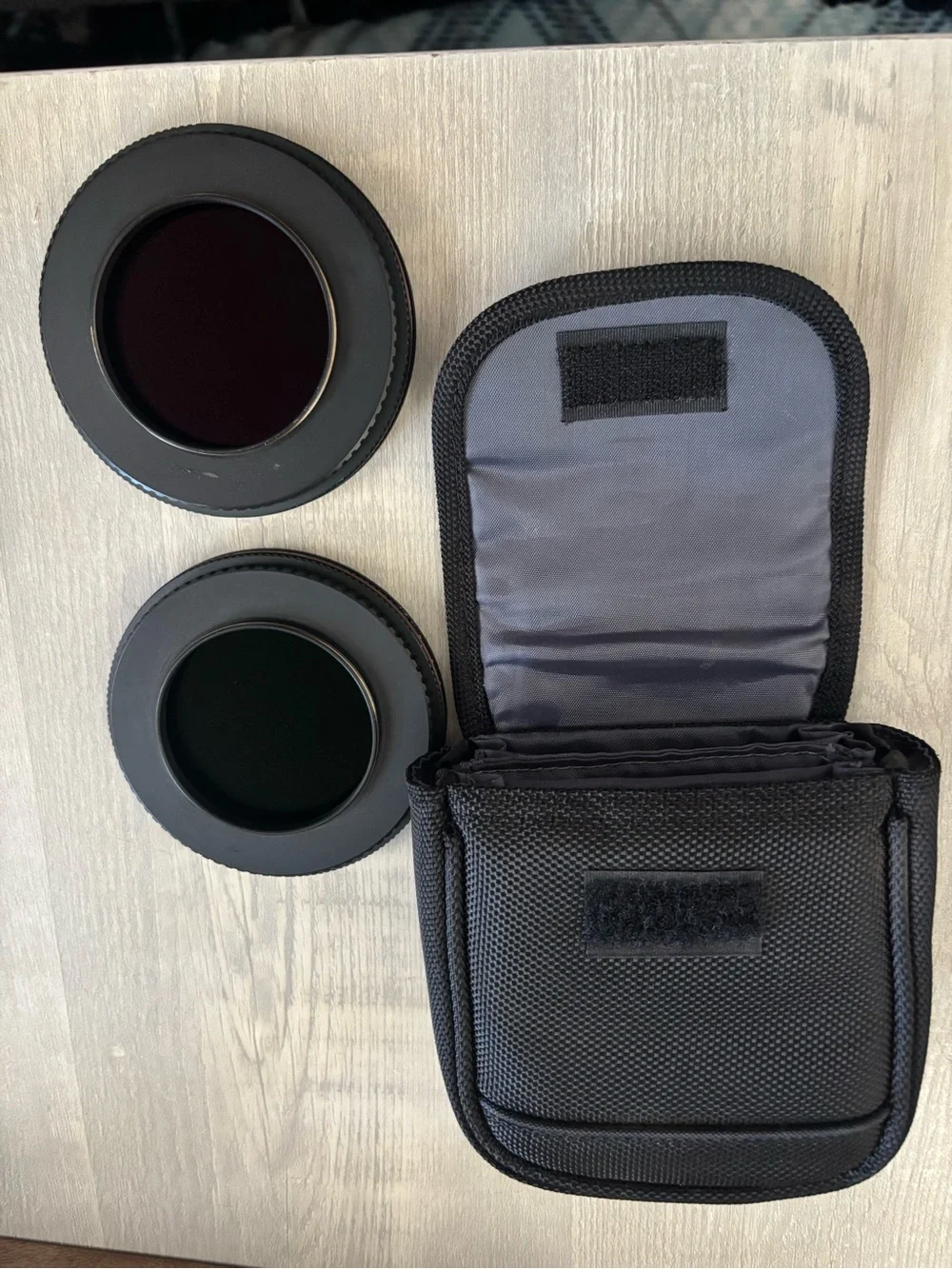 Black Lens Cap Set for Camera Lenses